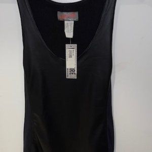 Men's Black Pleather Body Suit Romper